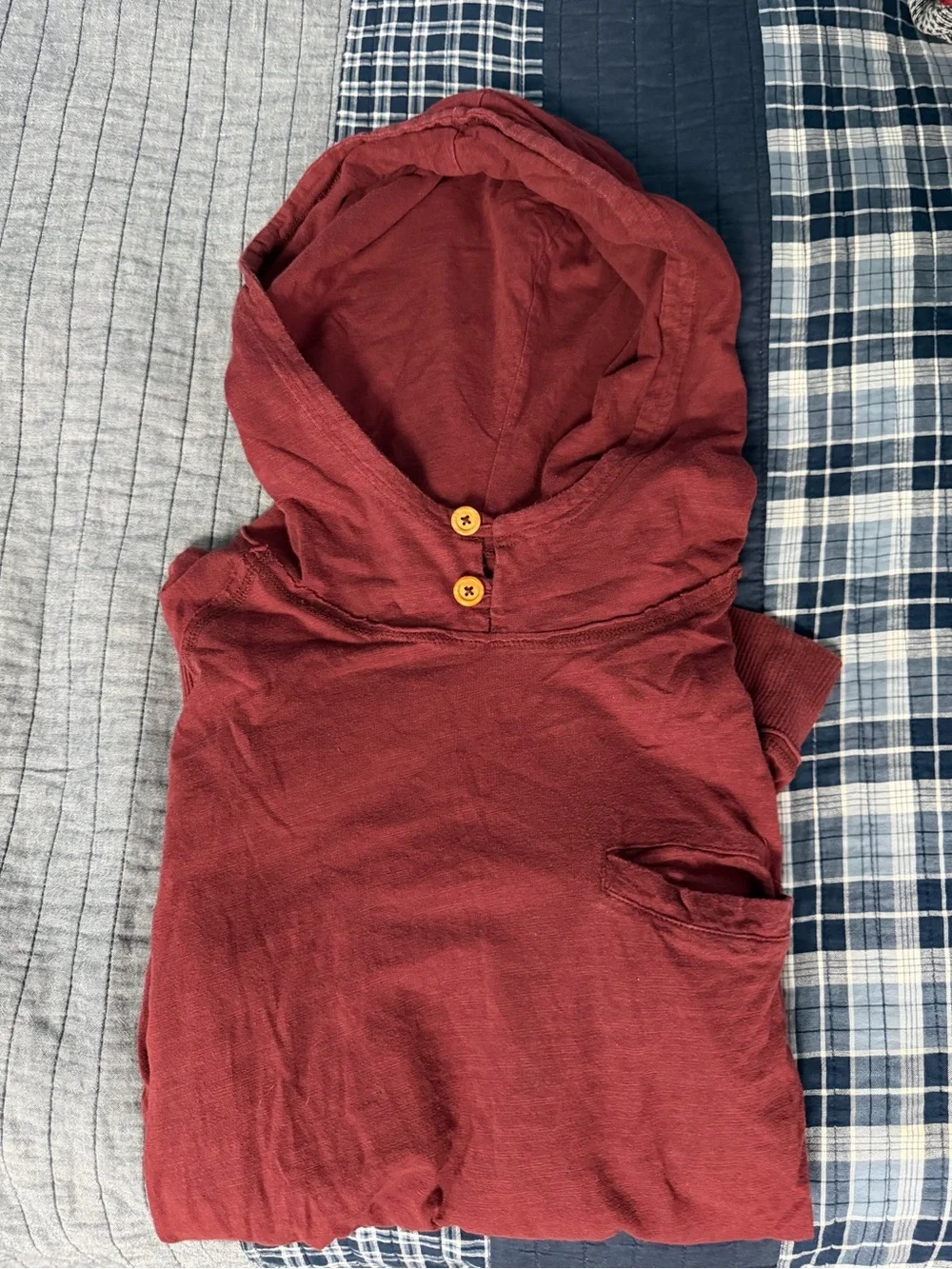 The Academy Brand Men's Crewneck Hooded Sweater - Burgundy